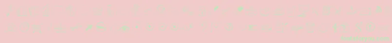 Sketchicons Font – Green Fonts on Pink Background