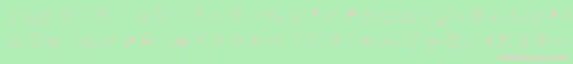 Sketchicons Font – Pink Fonts on Green Background