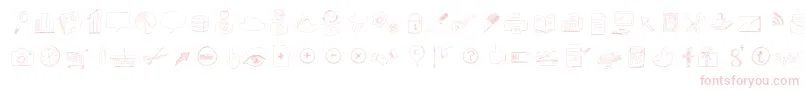 Sketchicons-Schriftart – Rosa Schriften