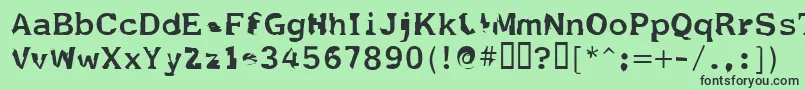 フォントFildnik – 緑の背景に黒い文字