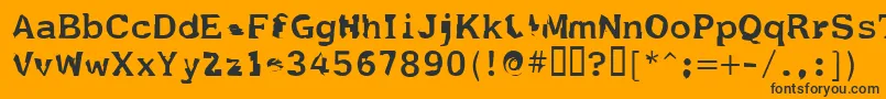 Шрифт Fildnik – чёрные шрифты на оранжевом фоне