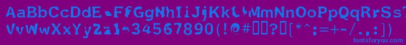 Fonte Fildnik – fontes azuis em um fundo violeta
