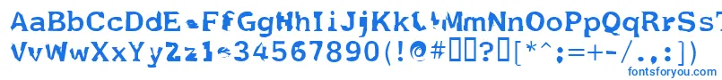 フォントFildnik – 白い背景に青い文字