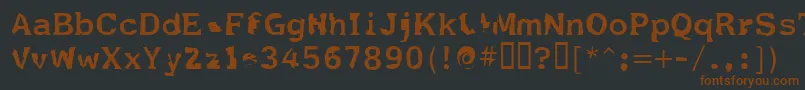 Fildnik-fontti – ruskeat fontit mustalla taustalla
