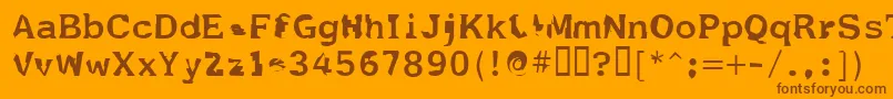 Fildnik Font – Brown Fonts on Orange Background