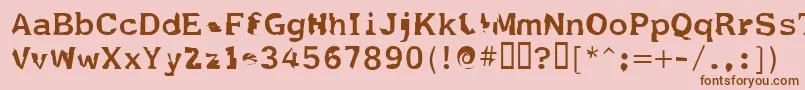 Fildnik-Schriftart – Braune Schriften auf rosa Hintergrund