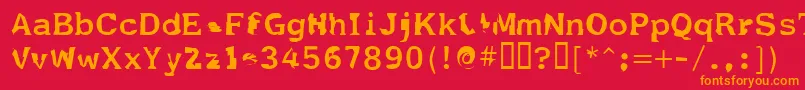 More about Fildnik Font Fildnik Font – Orange Fonts on Red Background