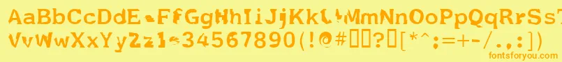 Шрифт Fildnik – оранжевые шрифты на жёлтом фоне