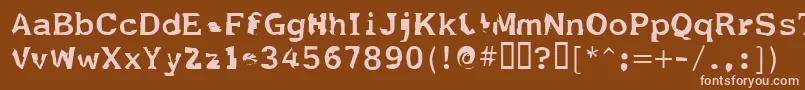 Шрифт Fildnik – розовые шрифты на коричневом фоне