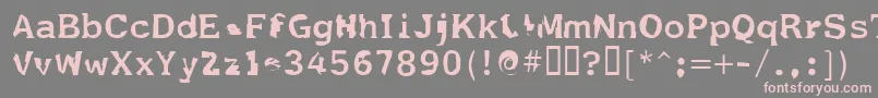フォントFildnik – 灰色の背景にピンクのフォント