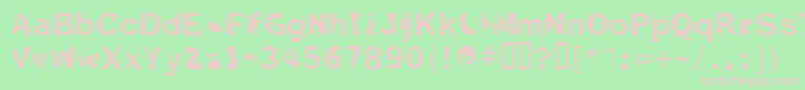 フォントFildnik – 緑の背景にピンクのフォント