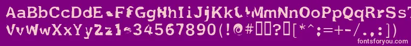 フォントFildnik – 紫の背景にピンクのフォント
