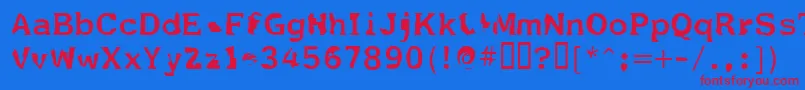 フォントFildnik – 赤い文字の青い背景