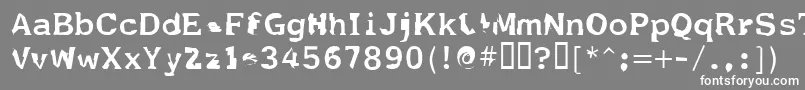 Шрифт Fildnik – белые шрифты на сером фоне