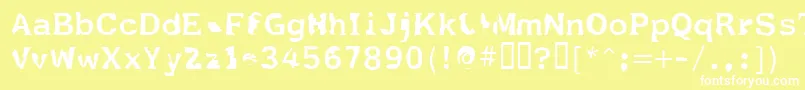フォントFildnik – 黄色い背景に白い文字