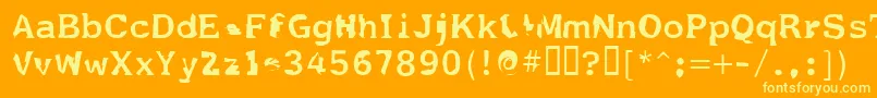 Fildnik Font – Yellow Fonts on Orange Background