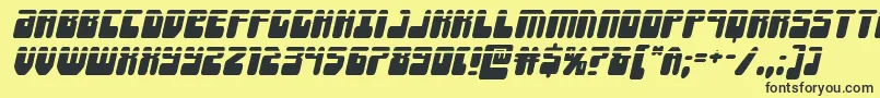 Forcemajeurelaserital Font – Black Fonts on Yellow Background