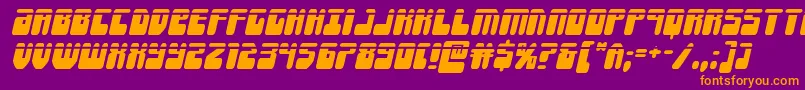 Forcemajeurelaserital Font – Orange Fonts on Purple Background