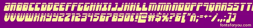 Forcemajeurelaserital Font – Yellow Fonts on Purple Background