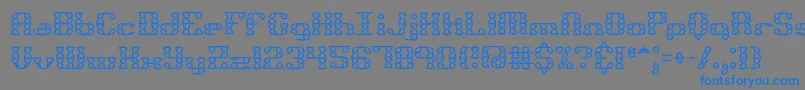 BrassKnuckleStarBrk Font – Blue Fonts on Gray Background