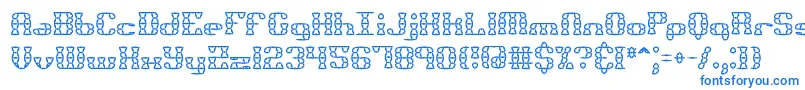 BrassKnuckleStarBrk Font – Blue Fonts on White Background