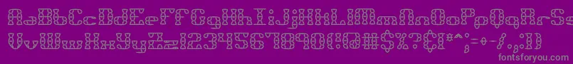 Weitere Informationen zur BrassKnuckleStarBrk-Schriftart BrassKnuckleStarBrk-Schriftart – Graue Schriften auf violettem Hintergrund