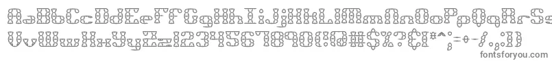 BrassKnuckleStarBrk Font – Gray Fonts on White Background