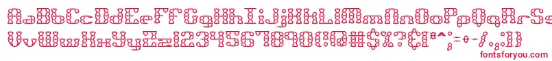 BrassKnuckleStarBrk Font – Red Fonts on White Background