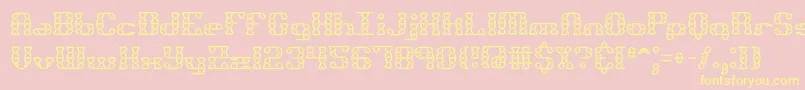 BrassKnuckleStarBrk Font – Yellow Fonts on Pink Background