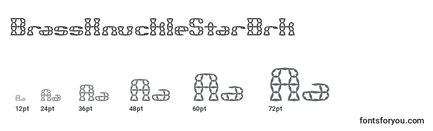 Größen der Schriftart BrassKnuckleStarBrk