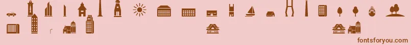 KotaSurabaya Font – Brown Fonts on Pink Background