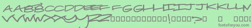 RealToyz Font – Gray Fonts on Green Background