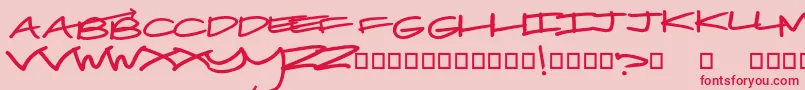 RealToyz Font – Red Fonts on Pink Background