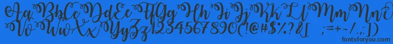 WatermelonScriptDemo Font – Black Fonts on Blue Background