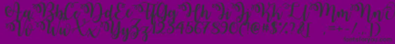 WatermelonScriptDemo-Schriftart – Schwarze Schriften auf violettem Hintergrund