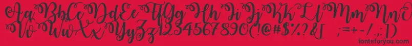 WatermelonScriptDemo Font – Black Fonts on Red Background