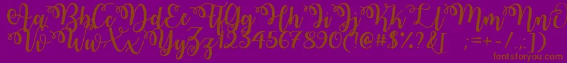 WatermelonScriptDemo Font – Brown Fonts on Purple Background