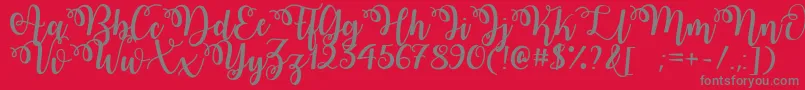 WatermelonScriptDemo-Schriftart – Graue Schriften auf rotem Hintergrund