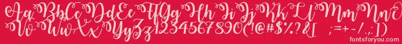 WatermelonScriptDemo Font – Pink Fonts on Red Background