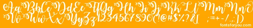 WatermelonScriptDemo Font – White Fonts on Orange Background