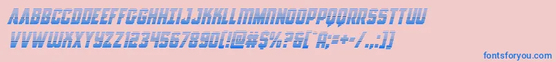 フォントAntillesgradital – ピンクの背景に青い文字