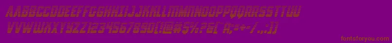 Antillesgradital-Schriftart – Braune Schriften auf violettem Hintergrund