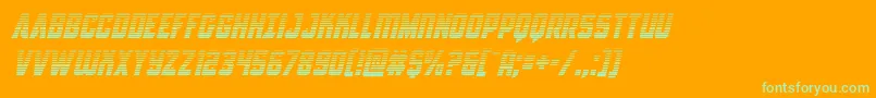 Antillesgradital Font – Green Fonts on Orange Background