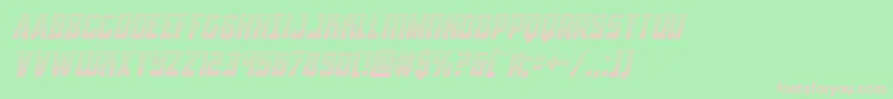 Antillesgradital-fontti – vaaleanpunaiset fontit vihreällä taustalla