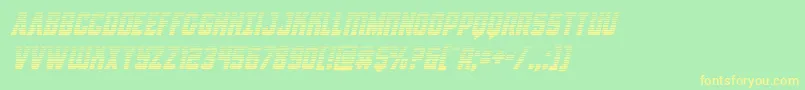 Antillesgradital-fontti – keltaiset fontit vihreällä taustalla
