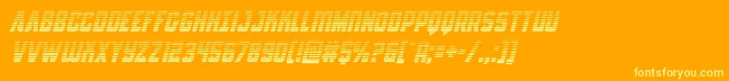 フォントAntillesgradital – オレンジの背景に黄色の文字