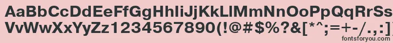 フォントPrg75C – ピンクの背景に黒い文字