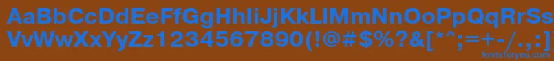 Prg75C Font – Blue Fonts on Brown Background