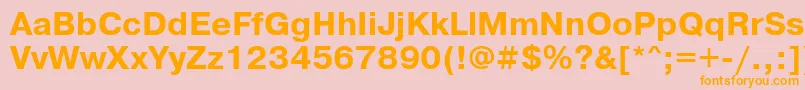 Prg75C Font – Orange Fonts on Pink Background
