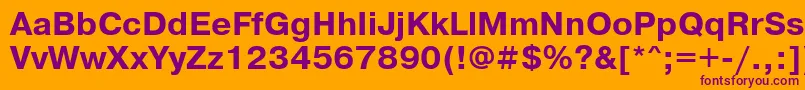 Prg75C Font – Purple Fonts on Orange Background